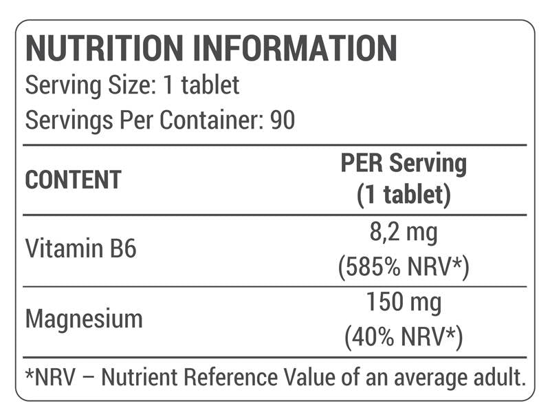 Organic Magnesium + B6 | 90 таблетки, 90 дози